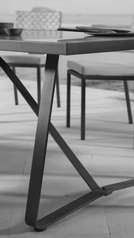 Detalle de estructura de aluminio