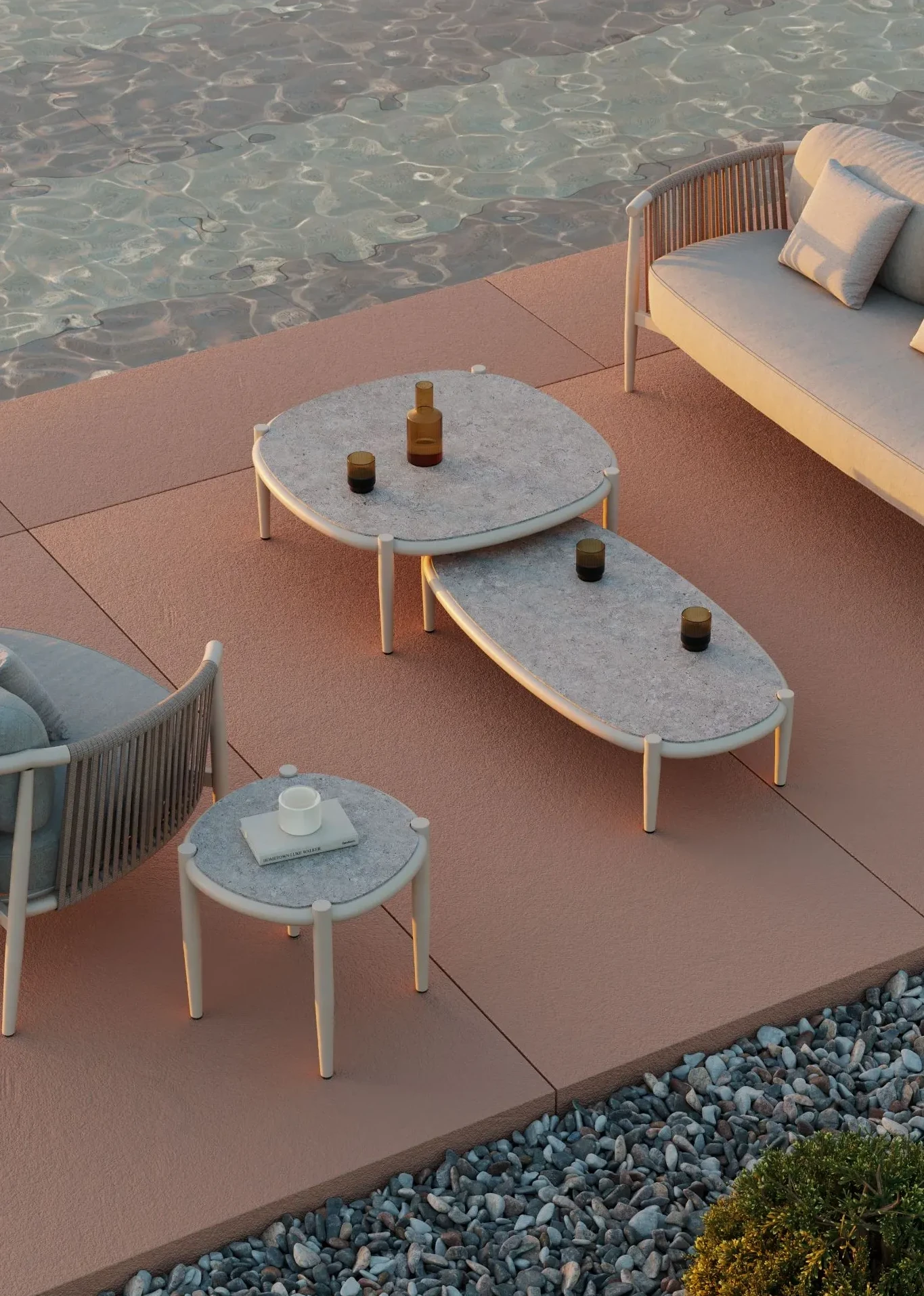 Clover Mesa Centro Baja White Wash