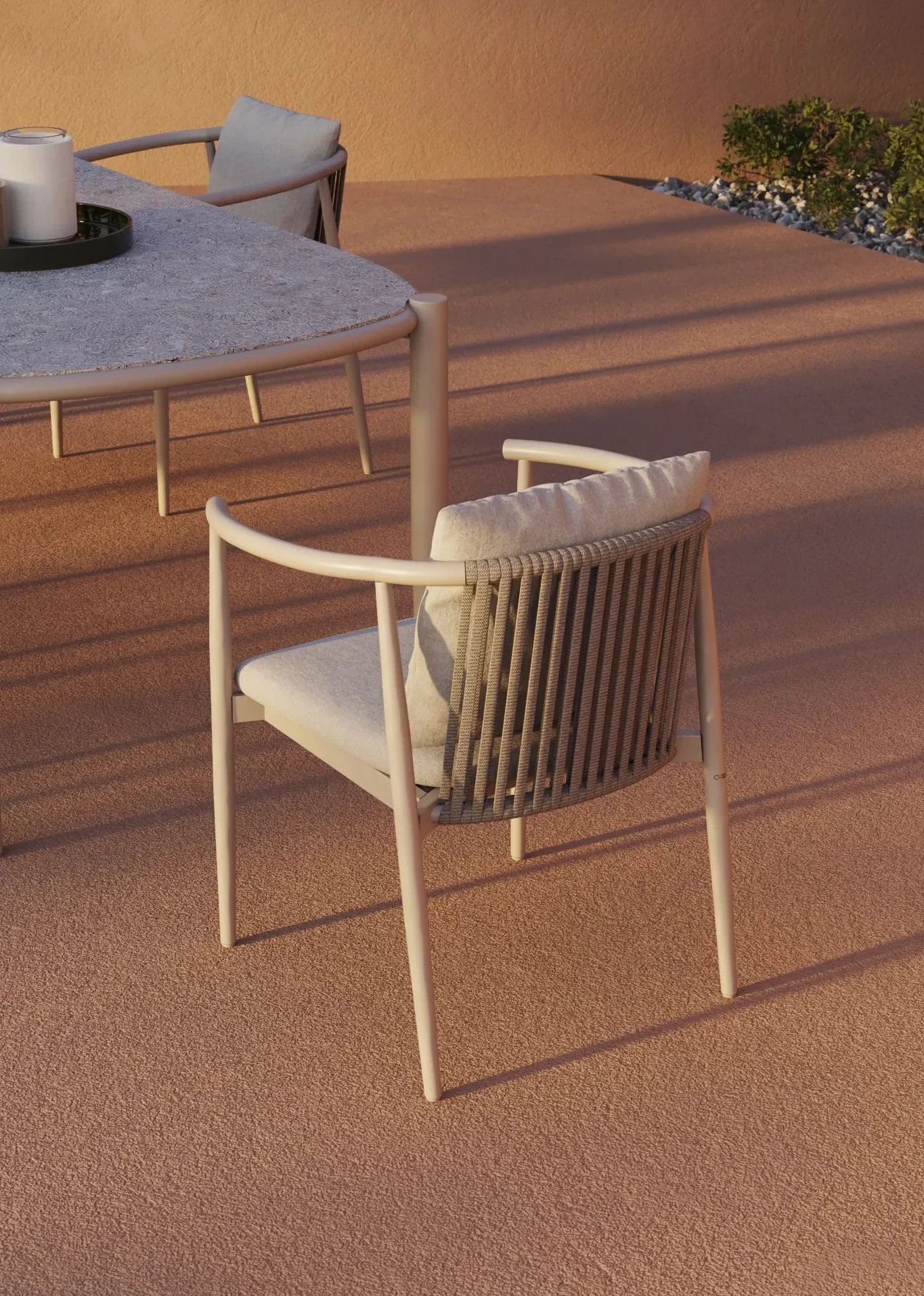 Clover Sillon Comedor exterior Skyline Design